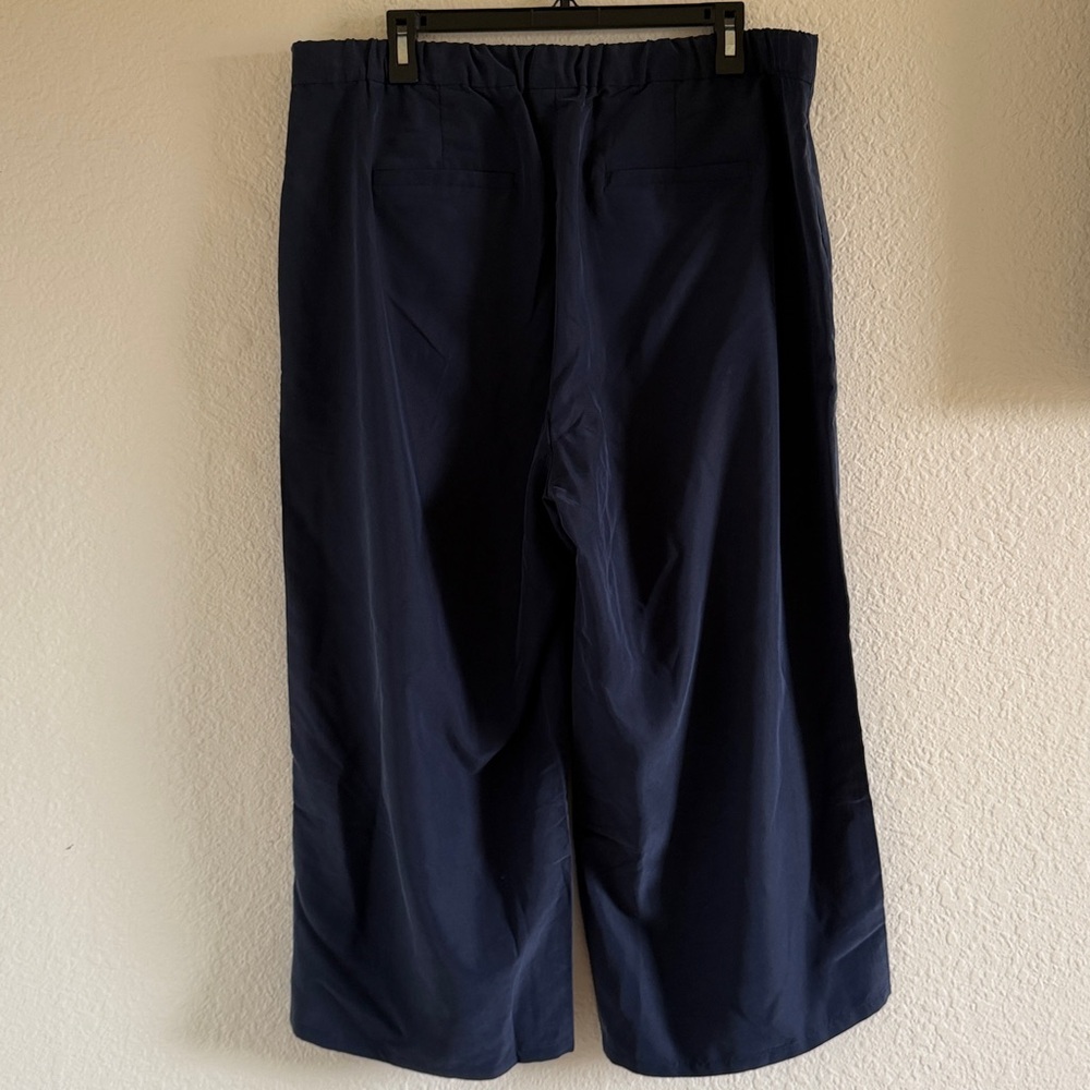J. Jill Wide Leg Modal Crop Pants Navy XL Petite - Picture 4 of 6